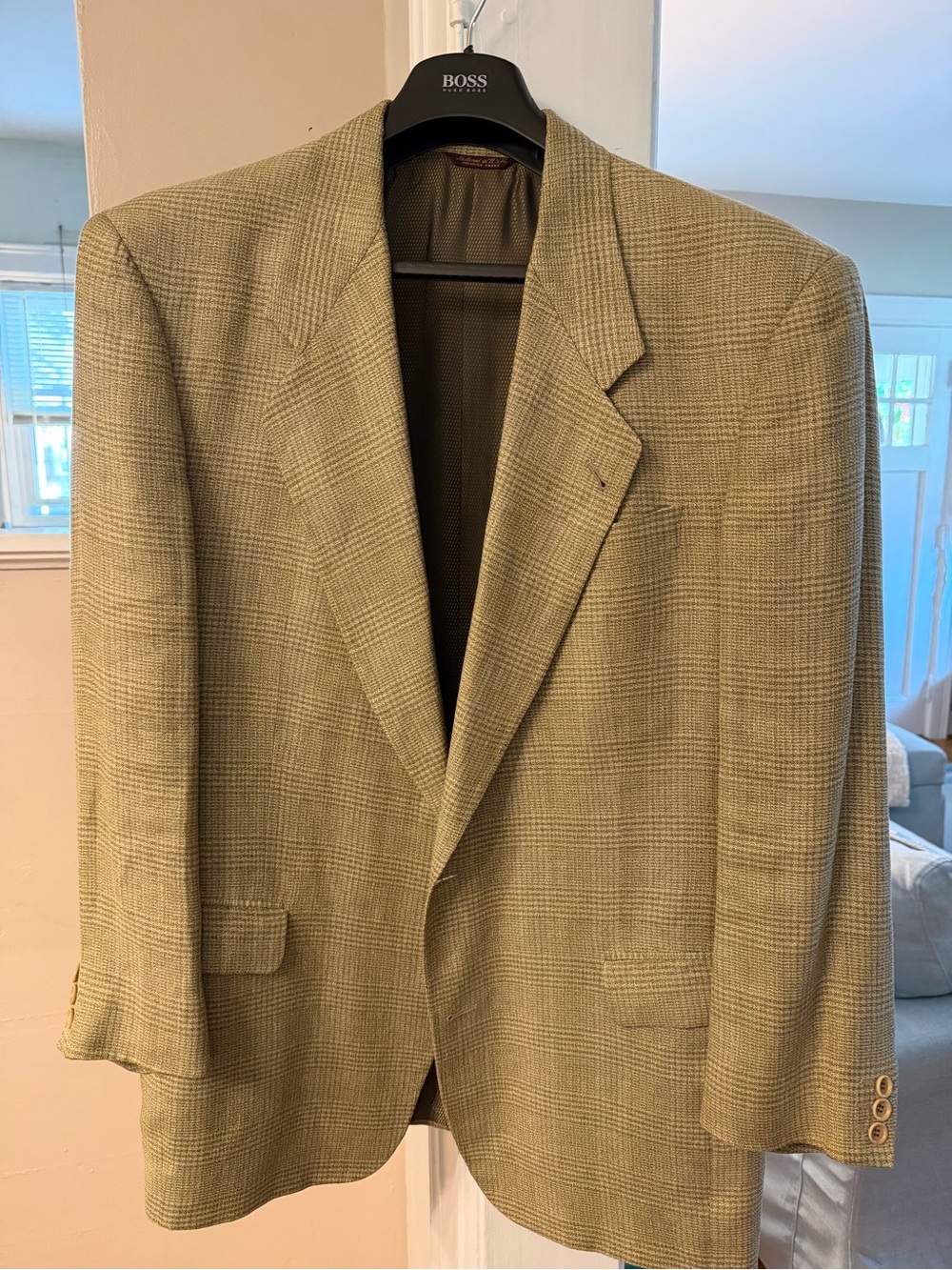 Hugo Boss Tan Plaid Sport Coat